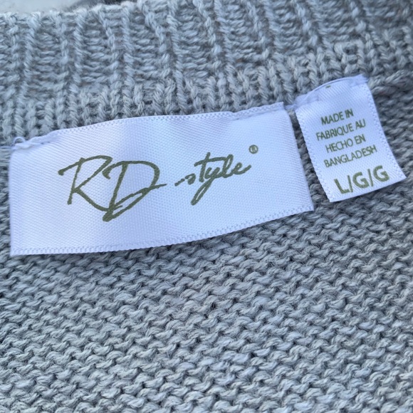 R D Style Colorblock Pullover Sweater Size L - Picture 7 of 10